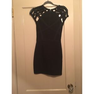 Black Bebe bodycon dress